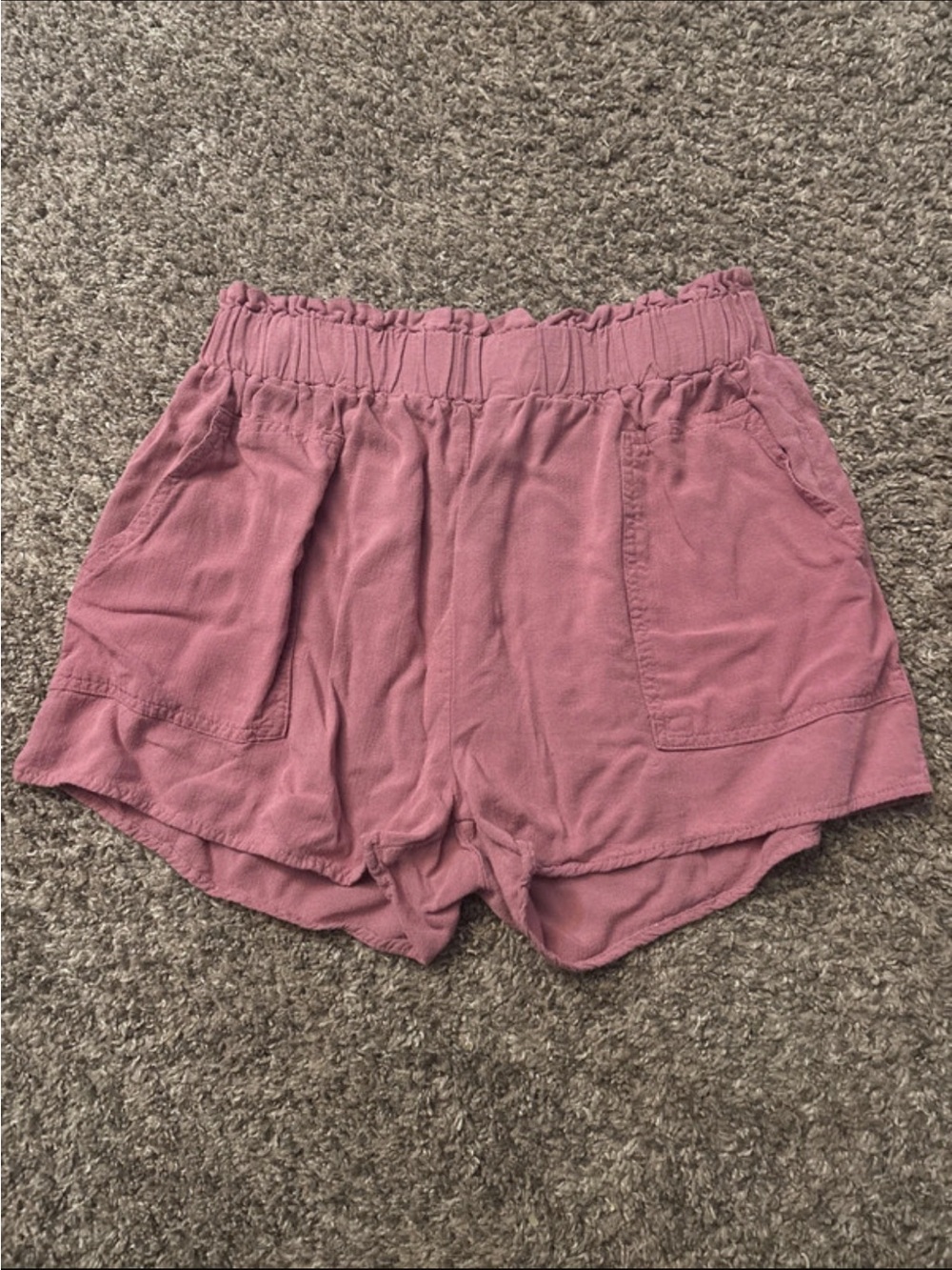 Shinestar Women's Elastic Waist Pink Shorts